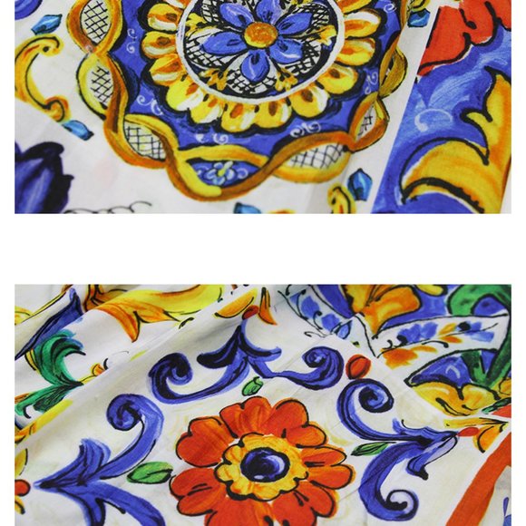 Extremely high-end Majolica dress (unbranded) - Picture 8 of 9